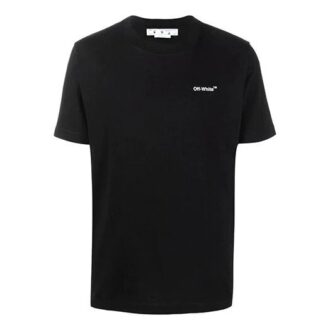 Arrows Logo-mønster, kort ermet, slim fit-versjon, svart