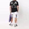 Arrows Logo-mønster, kort ermet, slim fit-versjon, svart
