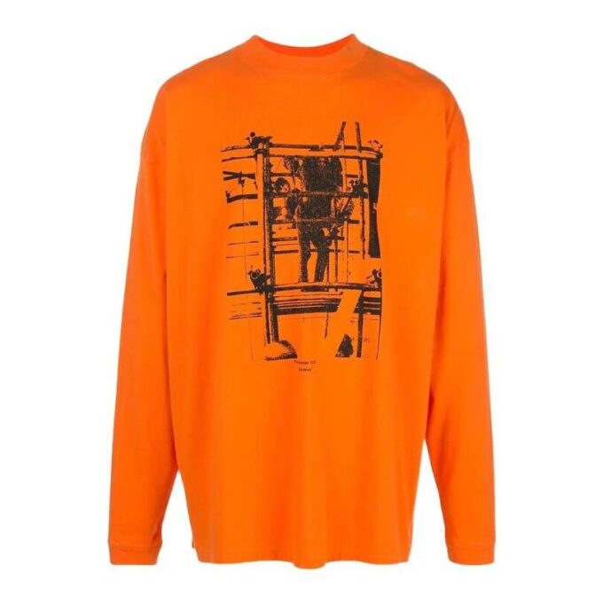 Arrows Logo-mønstertrykk, lange ermer, oransje