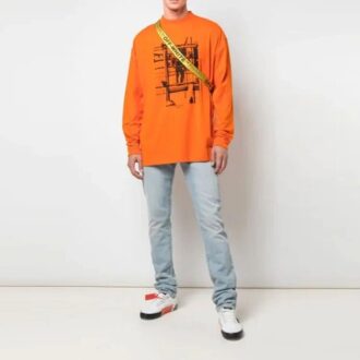 Arrows Logo-mønstertrykk, lange ermer, oransje