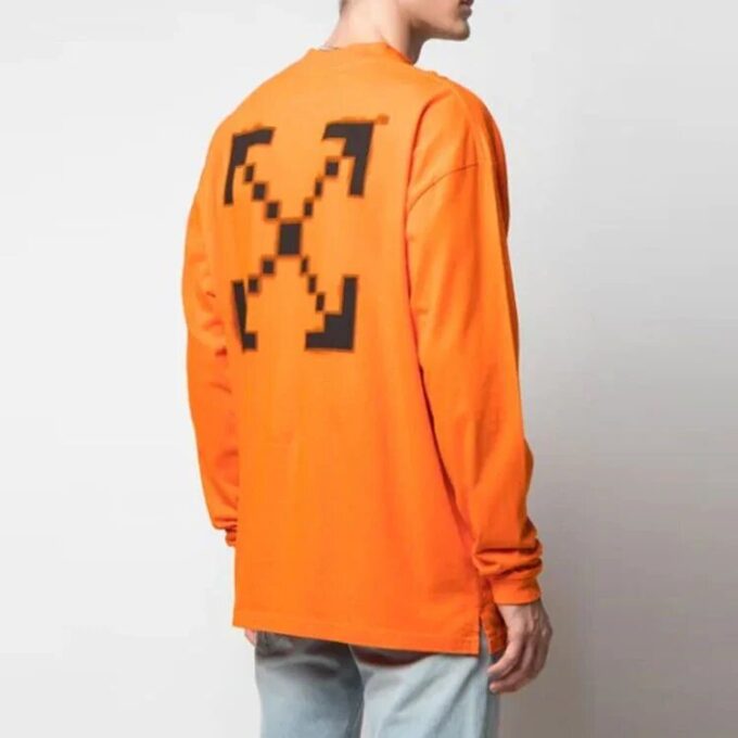 Arrows Logo-mønstertrykk, lange ermer, oransje