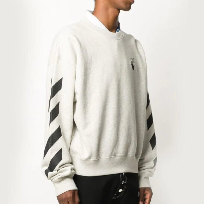 Arrows Logo-trykk Pullover for menn Grå/Hvit