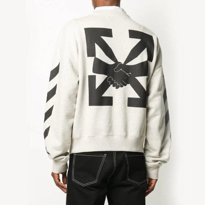 Arrows Logo-trykk Pullover for menn Grå/Hvit