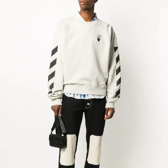 Arrows Logo-trykk Pullover for menn Grå/Hvit