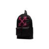 Arrows Print Nylon-ryggsekk Svart/Rosa