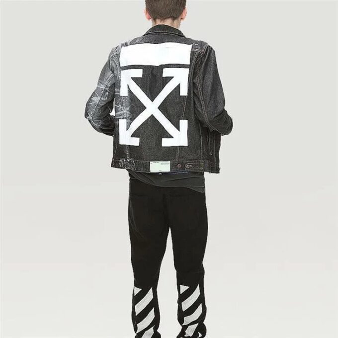 Arrows Slim Denimjakke med brodert logo, svart