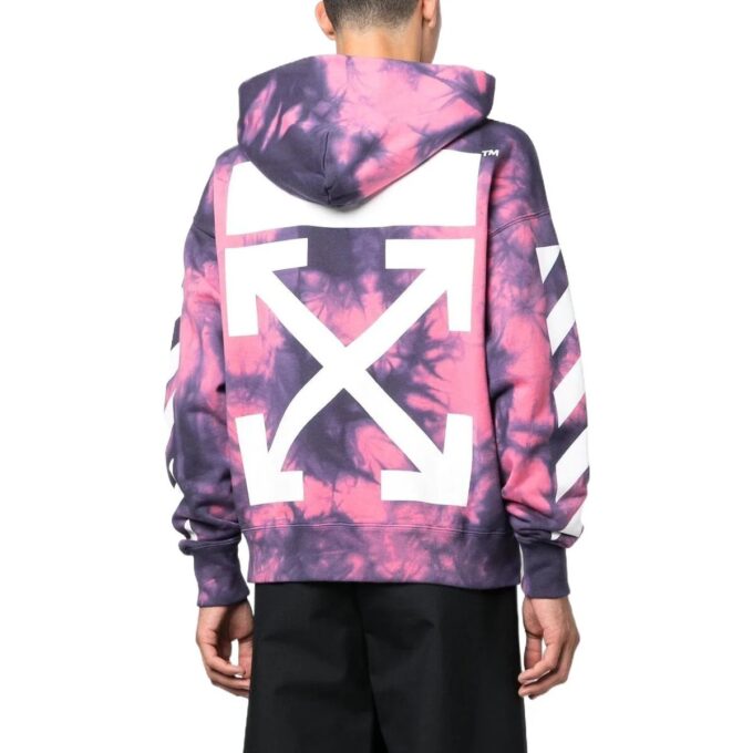 Arrows tie-dye-hettegenser «Pink»
