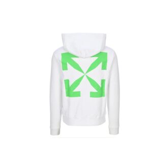 Arrows-trykk, hettegenser for menn, hvit