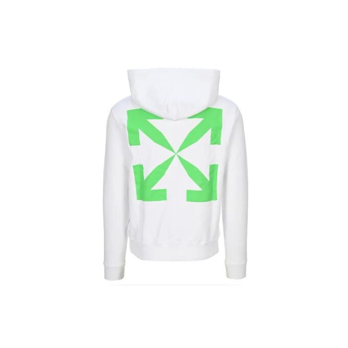 Arrows-trykk, hettegenser for menn, hvit
