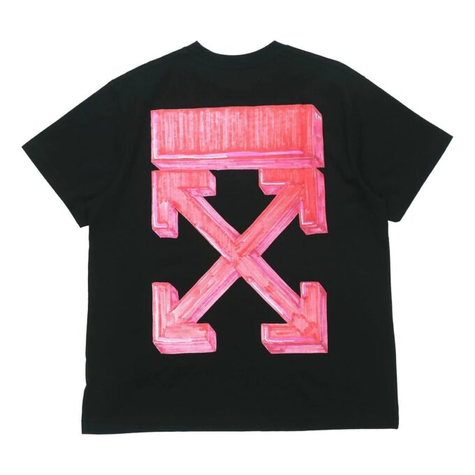 Back Arrow Large kortærmet svart Shorts