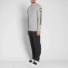 Back Arrows Sketch Langermet herre-T-skjorte «Grey Yellow»