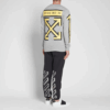 Back Arrows Sketch Langermet herre-T-skjorte «Grey Yellow»