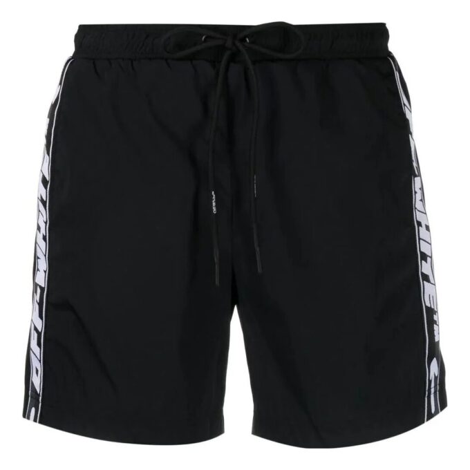 Badeshorts med logobånd