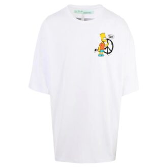 Bart Peace Sign Super Mega T-skjorte «Hvit»