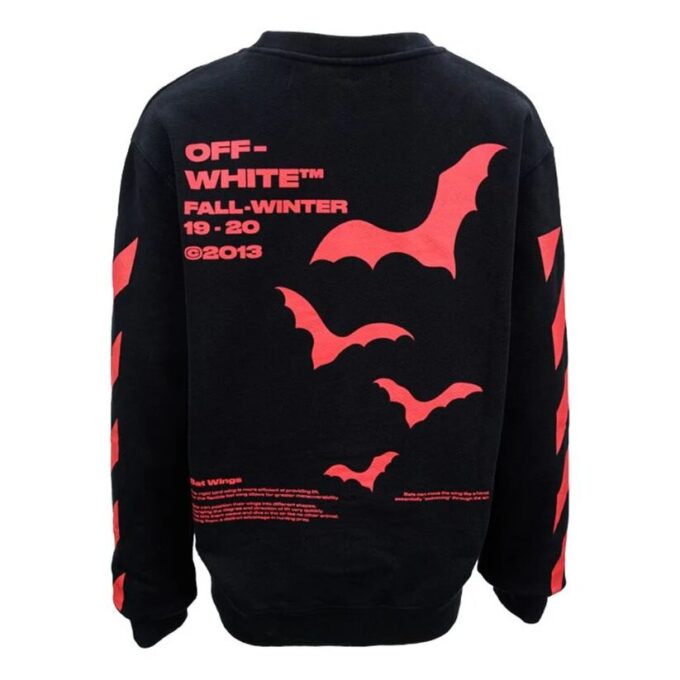 Bats Logo Rundhalset Slim-Fit Genser