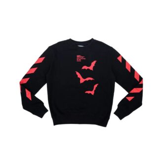 Bats Logo Rundhalset Slim-Fit Genser
