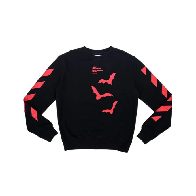 Bats Logo Rundhalset Slim-Fit Genser