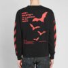 Bats Logo Rundhalset Slim-Fit Genser