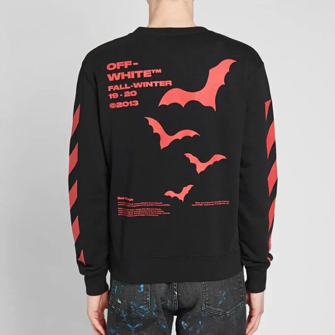 Bats Logo Rundhalset Slim-Fit Genser