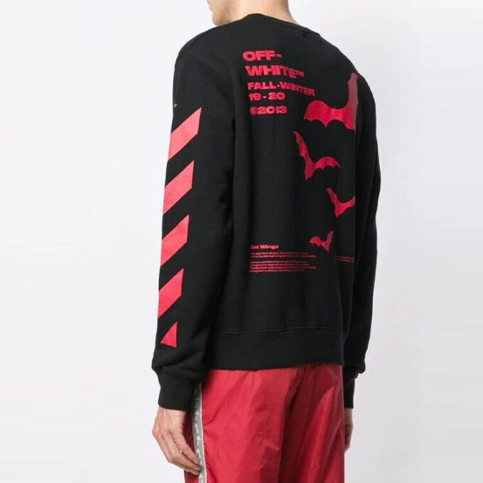 Bats Logo Rundhalset Slim-Fit Genser