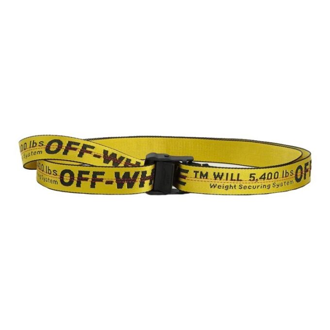 Belte med logo, 3,5 cm bredt, gult