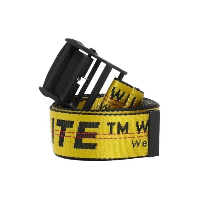 Belte med logo, 3,5 cm bredt, gult