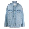 Blå Denim-jakke med knapper «Medium Blue»
