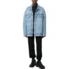 Blå Denim-jakke med knapper «Medium Blue»