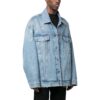 Blå Denim-jakke med knapper «Medium Blue»
