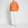 Blandede stoffer Street Style Enfarget bomullsbukser med logo