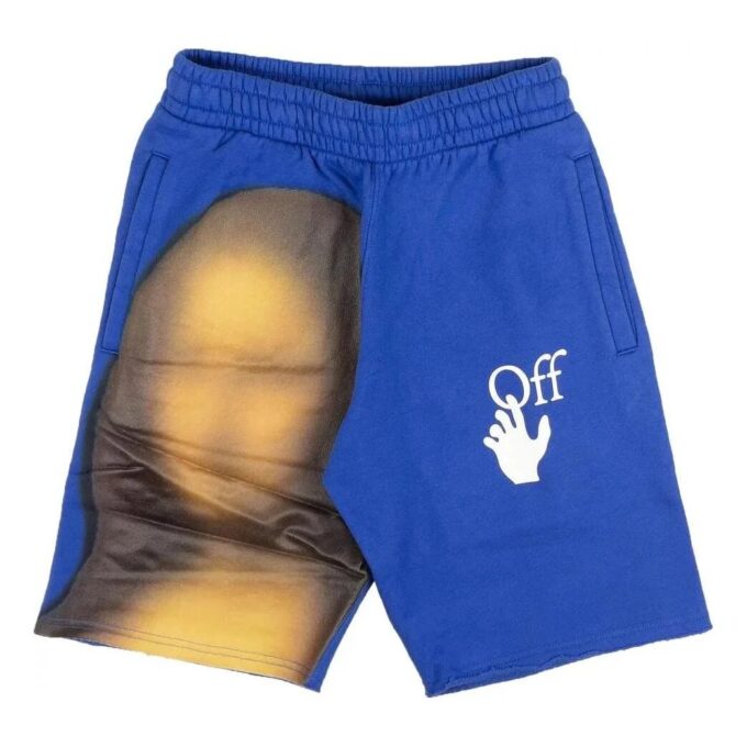 Blurred Monalisa-sweatshorts «Blue»