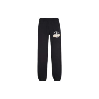 Bomulls joggebukse for menn med logo og løse striper
