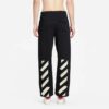 Bomulls joggebukse for menn med logo og løse striper