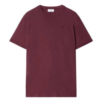 Bomulls-T-skjorte med brodert logo «Burgundy»