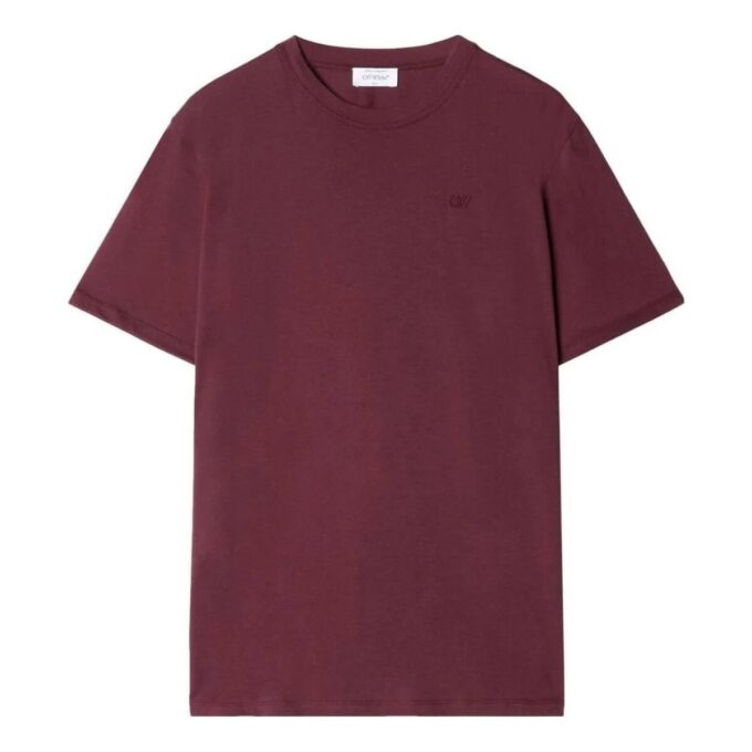Bomulls-T-skjorte med brodert logo «Burgundy»