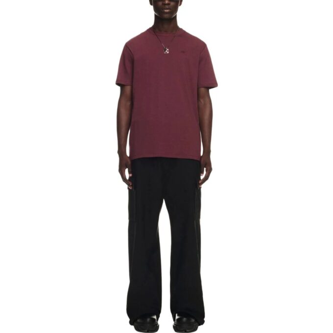 Bomulls-T-skjorte med brodert logo «Burgundy»