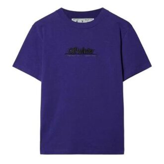 Bomulls-T-skjorte med brodert logo «Dark Purple»