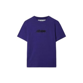 Bomulls-T-skjorte med brodert logo «Dark Purple»