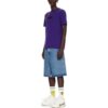 Bomulls-T-skjorte med brodert logo «Dark Purple»
