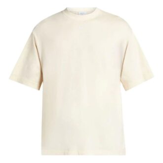 Bomulls-T-skjorte med broderte piler «Angora White»