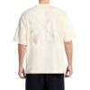 Bomulls-T-skjorte med broderte piler «Angora White»
