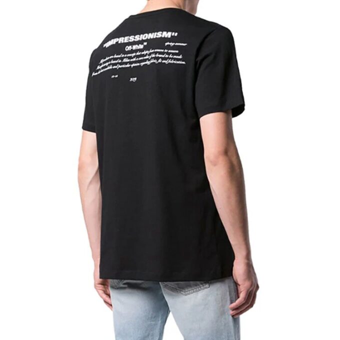 Bomulls-T-skjorte med kort erme for menn, logo, normal passform