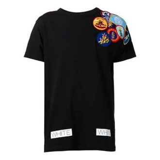 Broderi Trykk Shorts Svart