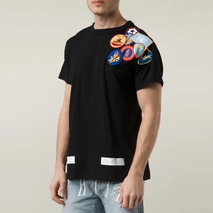 Broderi Trykk Shorts Svart