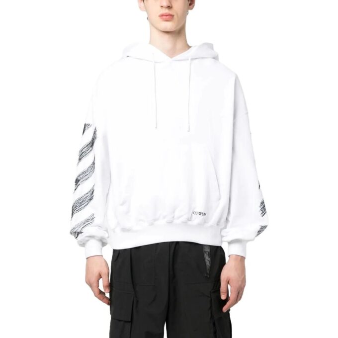 Broderte hettegenser «White»