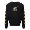 Broderte striper-logo genser svart