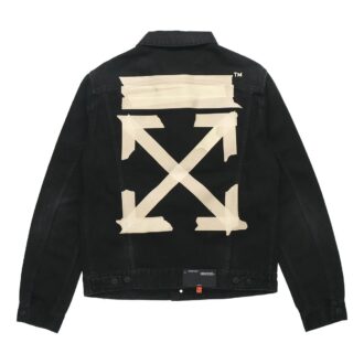 Bronsefarget gummistropp Arrow Classic Denim Logo-jakke