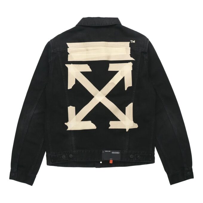 Bronsefarget gummistropp Arrow Classic Denim Logo-jakke