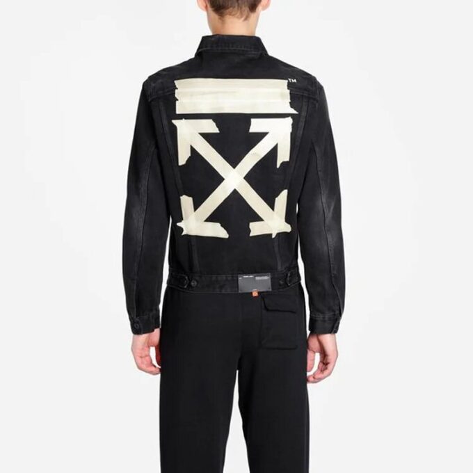 Bronsefarget gummistropp Arrow Classic Denim Logo-jakke