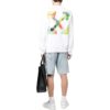 Brush Arrow Slim Crew Neck Gensere «White»